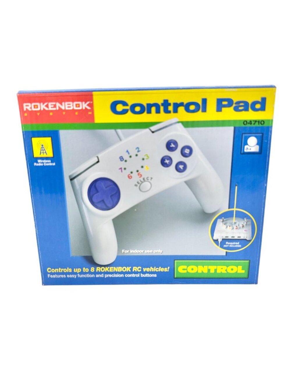 Rokenbok Wireless Control Pad For RC Vehicles Model 04710 White Purple in Box